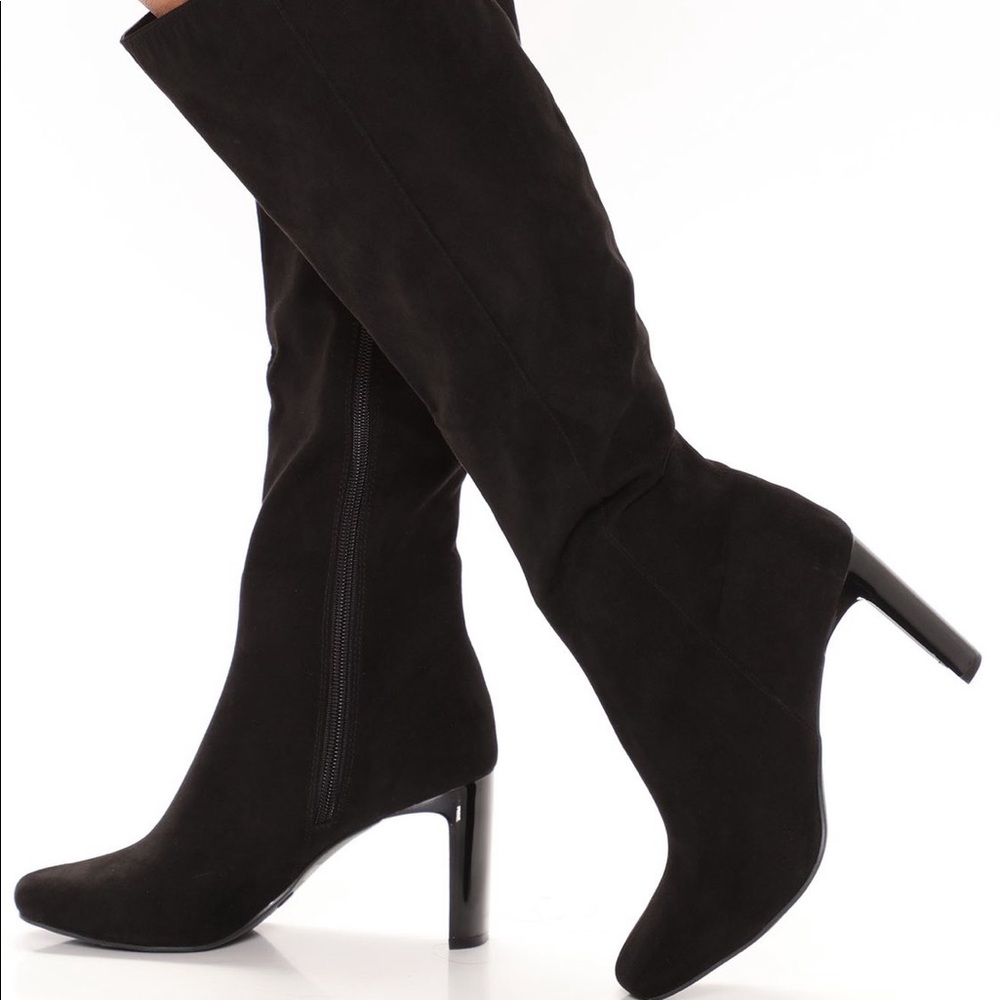 Fashion Nova Sexy Black Boots - Picture 2 of 4